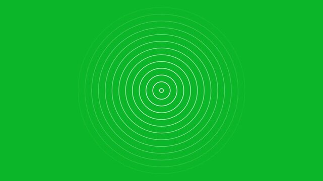 spiral radio wave station signal animation on black background. Radio Waves in Circle Form, Radio wave signal and sound wave signal, radar animated. Technology radio waves ...