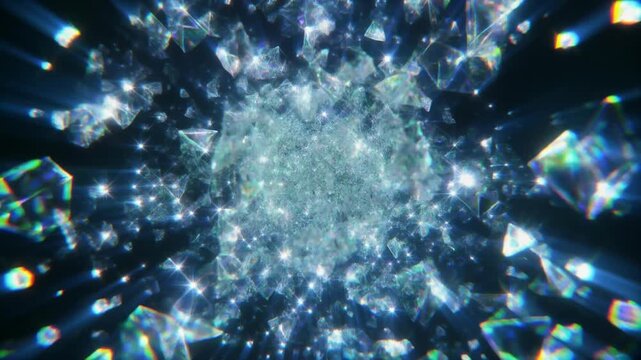 無数の粒子が集まり結晶化する発光構造体
