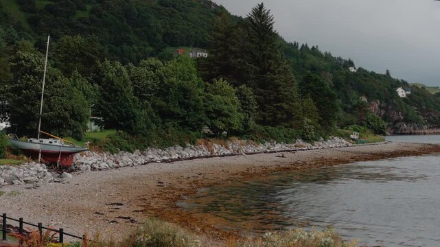 View of Kyles of Bute and Tighnabruaich on Cowal Peninsula, Argyll and Bute, Scotland, UK - 10 September 2026.
