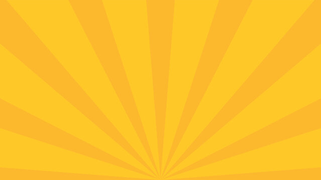 Yellow Orange Sunburst Retro Radial Rays Background