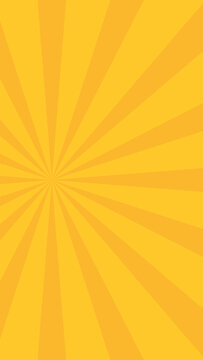 Yellow Orange Sunburst Retro Radial Rays Background