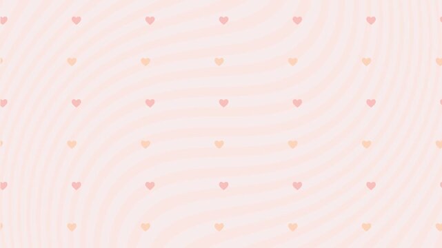 Soft pink hearts animated motion background pattern for romantic video