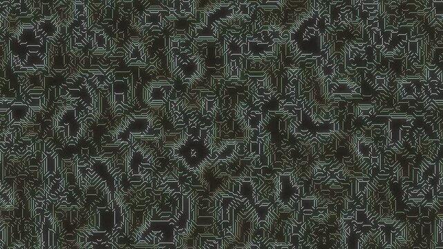 Abstract Topographic Contour Line Pattern Dark Camouflage Background Seamless Organic Texture Design