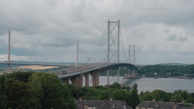 Forth Road Bridge, a suspension bridge spanning the Firth of Forth in Scotland, UK - 4 September 2026.