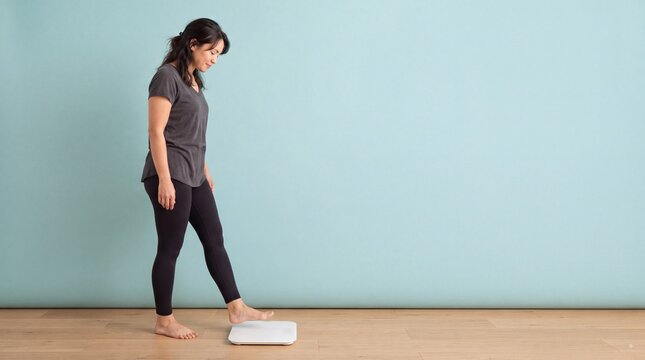 A woman wearing a dark gray t-shirt and black leggings standing on a wooden floor, ad social media download thambnail poster web template event festival 2026 2027 2028