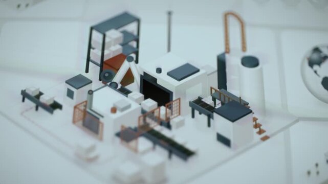 Isometric production facility presents compact processing line