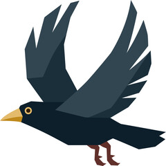 Obraz premium Geometric Crow Illustration
