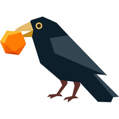 Obraz premium Geometric Crow Illustration