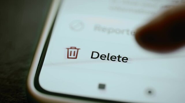 Delete control removes reported phishing message