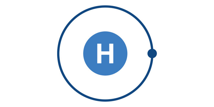 Bohr model diagram of a hydrogen atom