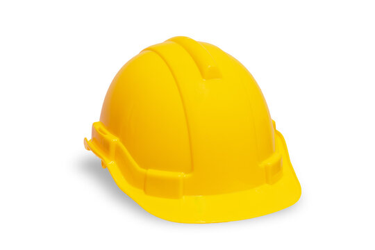 Engineer Worker Yellow Safety Hardhat, Hard Hat isolated on white background with clipping path