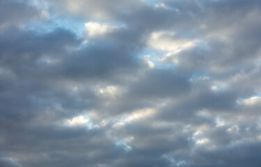 Obraz premium Blue Sky with grey clouds