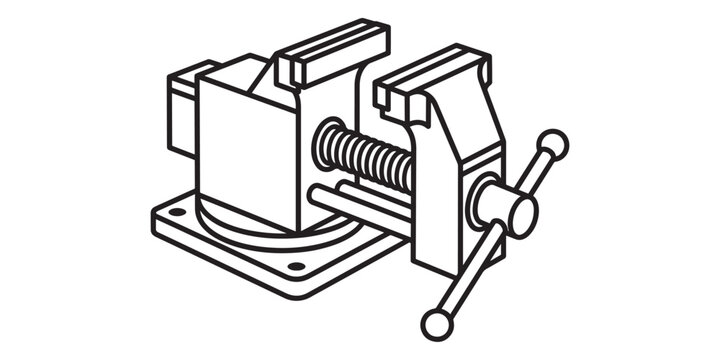 Bench vise vector