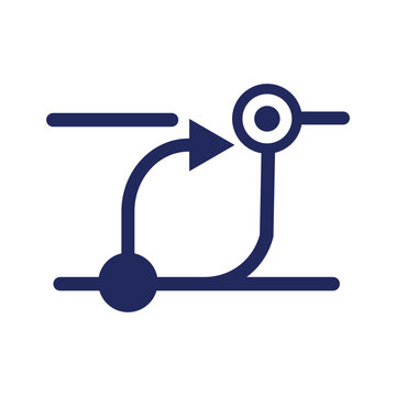 Git Branch Switch and Workflow Version Control Vector Icon