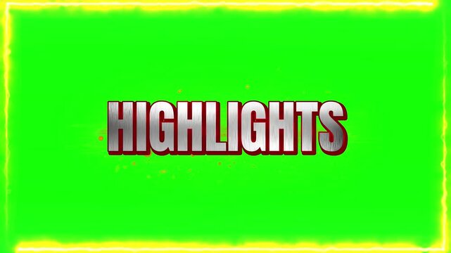 Vibrant green background with bold yellow text reading 'HIGHLIGHTS' for presentation or emphasis in business or creative projects.