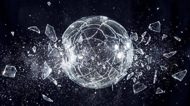 Shattering Glass Sphere Explosion