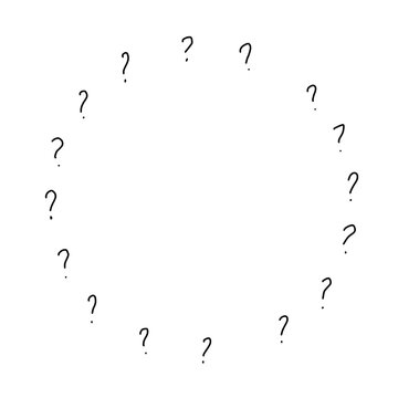 Hand drawn question marks doodle pattern element