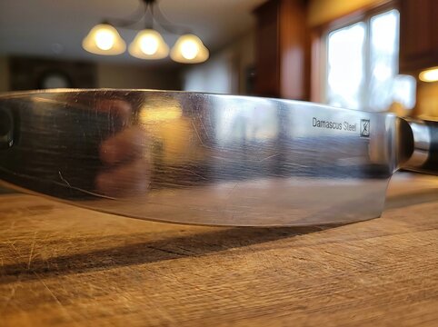 knife in the kitchen cutting pad
