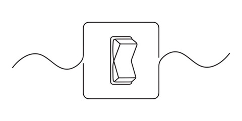 Obraz premium Single line drawing of a light switch