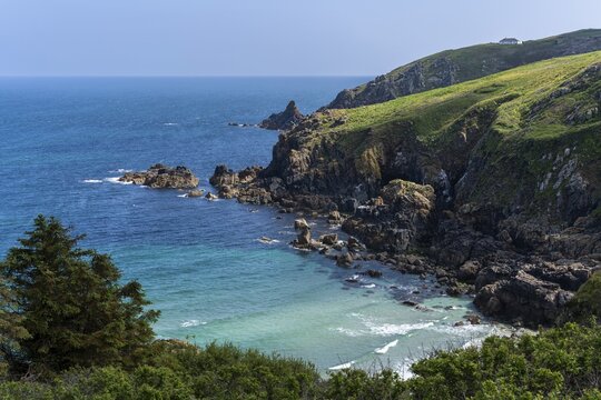 Coastal landscape. A cove on the Cornish coast. Rose-an Hale Cove, Cornwall, England, Great Britain