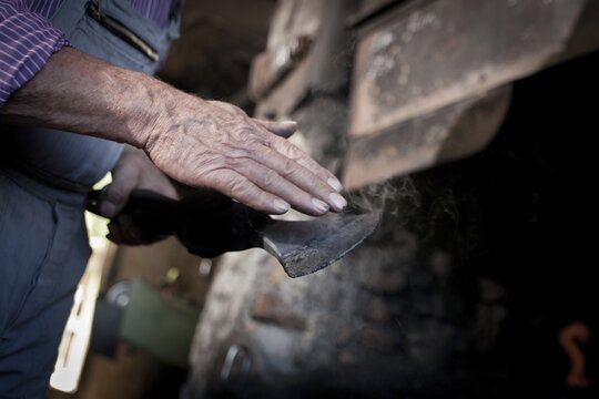 Old craftsmanship, blacksmith, Schliersee-Josefstal, Bavaria, Germany