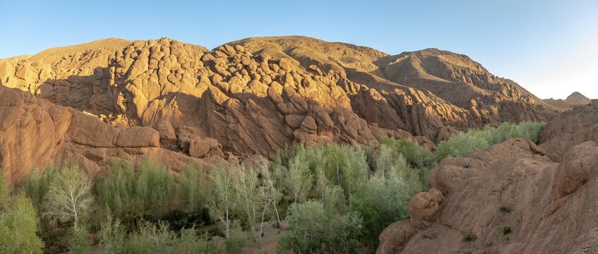 Pattes Des Singes Rock Formation, Red Sandstone Rock, Gorges du Dades, Dades Gorge, Tamellalt, Morocco