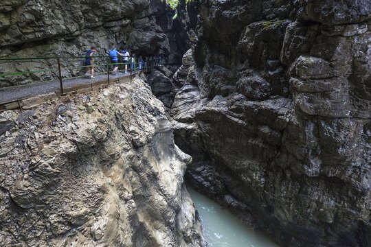 River Breitach and Breitachklamm gorge near Oberstdorf, Oberallg&auml;u, Allg&auml;u, Bavaria, Germany