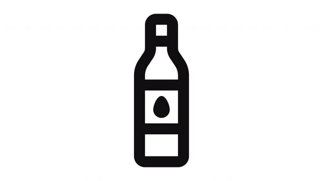 oil animated Line Icons Premium 4K, Modern Minimal Outline Motion Graphics Collection