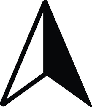Navigation Arrow Vector Icon - Compass Arrow and Location Pointer Concept