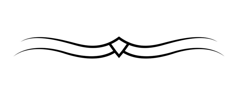 Symmetrical gothic black text divider featuring central diamond crest on transparent background.