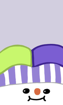 Playful Pastel Clown Face Concept Art