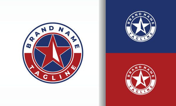 Circular Star Emblem Logo