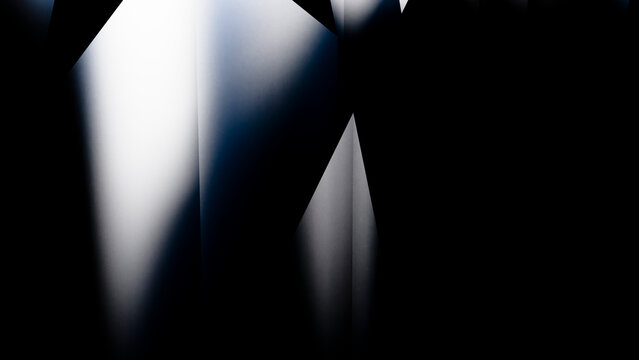 Abstract geometric shapes with light and shadow gradient contrast