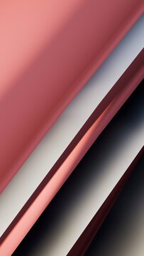 Folded pink, white, and Black fabric with diagonal smooth folds