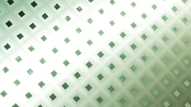 Abstract pattern of green 3d squares with gradient lighting