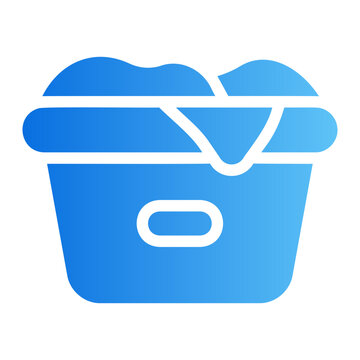 Dirty clothes basket Line Gradient Icon
