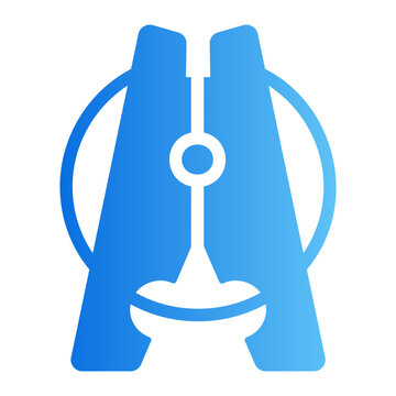 Clothespin Line Gradient Icon
