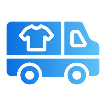 Laundry courier Line Gradient Icon