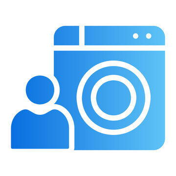 Laundry customer Line Gradient Icon