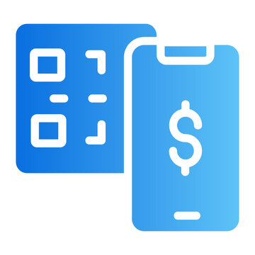 Qr payment Line Gradient Icon