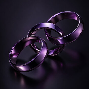 Interlocking Violet Rings