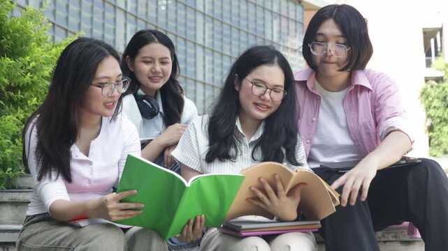 Popular meeting students particularly the steps in front academic building where groups friends gather chat and review lessons strengthening  friendships  bonds within the university community.