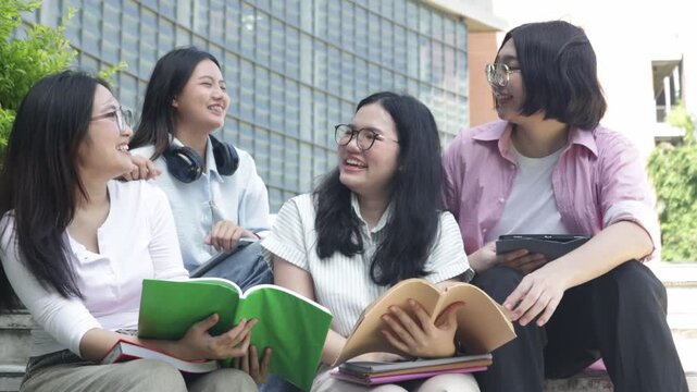 Popular meeting students particularly the steps in front academic building where groups friends gather chat and review lessons strengthening  friendships  bonds within the university community.