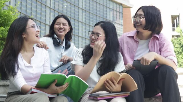 Popular meeting students particularly the steps in front academic building where groups friends gather chat and review lessons strengthening  friendships  bonds within the university community.