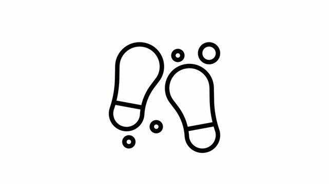 footsteps minimalist stroke animation
