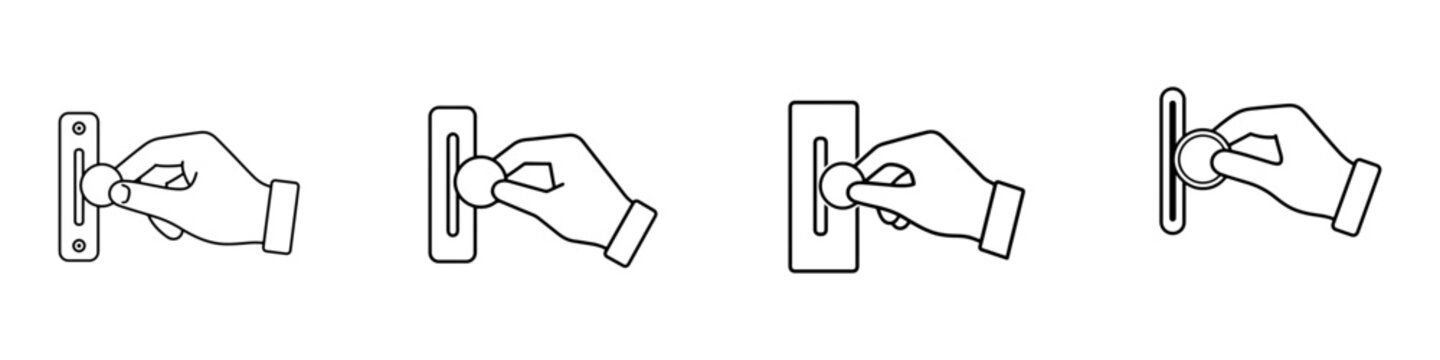 Hand inserting coin into acceptor linear vector icon for payment, vending machine, currency, and finance.