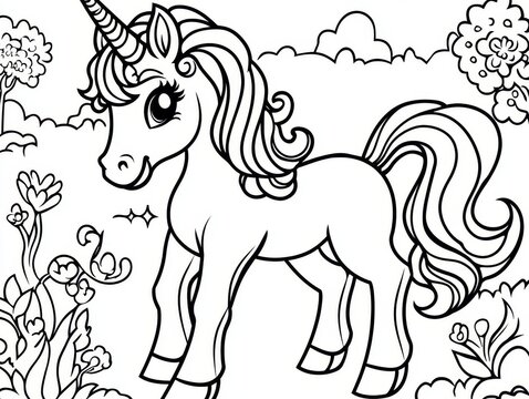 Perfect creative activity featuring a unicorn design.