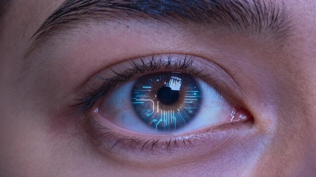 Captivating Close-Up of a Futuristic Eye Revealing Intricate Details