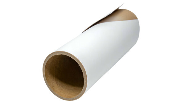 Angled paper roll on its side, showing inner tube