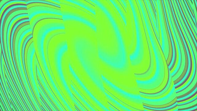 Abstract background featuring vibrant neon green and teal swirling curved lines.